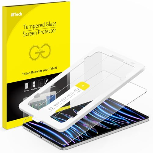JETech Ein Touch Installieren Schutzfolie für iPad Pro 11 Zoll (2022/2021/2020/2018) und iPad Air 5/4 10,9 Zoll, Panzer Schutz Glas Displayschutz mit Auto Ausrichtungswerkzeug Bausatz, HD Klar