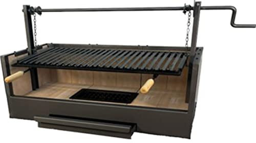 Imex El Zorro – Cajón Barbacoa con Ladrillo Refractario | 90x48x65 cm | Estructura Robusta de Acero y Alta Retención de Calor | Ideal para Barbacoas de Carbón y Leña en Exteriores