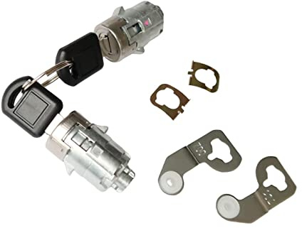 LXAUTOPCH 2PCS Front Driver&Passenger Door Lock Cylinder with Keys 15298924 Fit for Cadillac Escalade/Chevrolet Silverado Suburban Tahoe/GMC Sierra Yukon 2001-2006