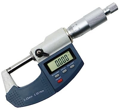 FUNTLY bügelmessschraube 0–25 mm Mikrometer, digitales Außenmikrometer mit extra großem LCD-Bildschirm, elektronische Digitale Messwerkzeuge