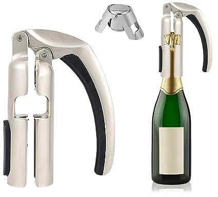 Décapsuleur de bouteille de champagne, tire-bouchon de vin mousseux en alliage de zinc, extracteur de liège de vin, tire-bouchon à champagne, extracteur de liège facile à utiliser avec poignée