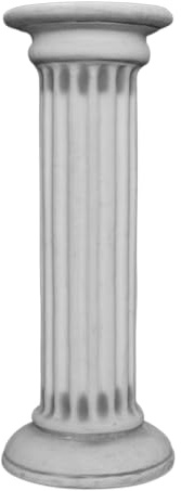gartendekoparadies.de Rund-Säule, Steinsockel, H. 90 cm, Stellfläche 34 cm, 73 kg, Grau, frostsicher aus Steinguss für Außenbereich