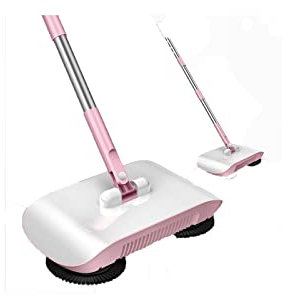 PacuM Wireless Vacuum Broom Robot Vacuum Cleaner Floor Home Kitchen Sweeper Mop Sweeping Machine Magic Handle Household Lazy Wash Dropshipping Carpet (Color : Pink)