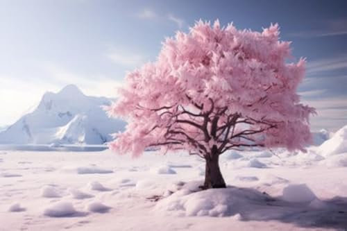 Acryl-Bild 140 x 90 cm: ein Baum im Schnee (212402434)
