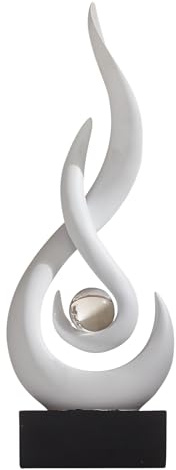 XYQXYQ Moderne abstrakte Kunst-Tischdekoration, Flammenstatue aus Kunstharz, moderne weiße Tafelaufsatz, Ornamente für Wohnzimmer, tolle Geschenkidee, Heimdekoration, Sammlerstücke