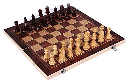 DDNGEJ 3 in 1 Internationales Schachspiel Brettspiel Reisespiele Schach Backgammon Dame Unterhaltung Internationales Schach