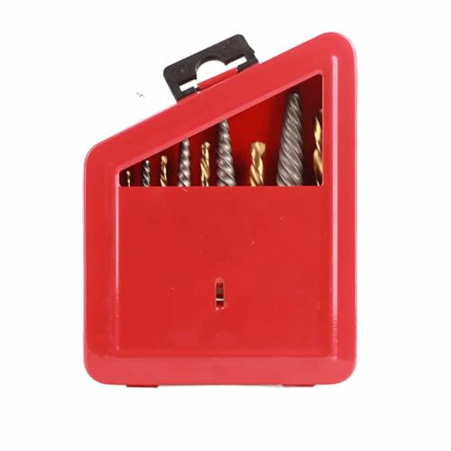 Kit Punta da Trapano per Mano Sinistra 14×11×2 10 Pezzi Punta da Trapano Set di Estrattori per Viti Punta da Trapano Placcata Mano Sinistra Kit di Estrattori per Viti in Acciaio