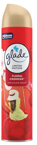 Glade Air Freshener, Aerosol Room Spray and Odour Eliminator for Home, Frosted Floral Cherries, 300ml