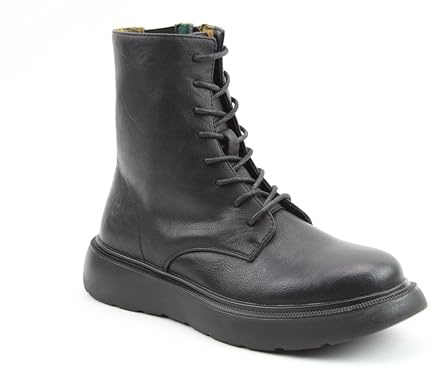 Heavenly Feet Fern Ladies Ankle Boots – LiteSole Collection, Lightweight 8 Eyelet Lace Up Design with Side Zip, Memory Foam Comfort Footbed, Chunky Wedge Sole Boots for Women