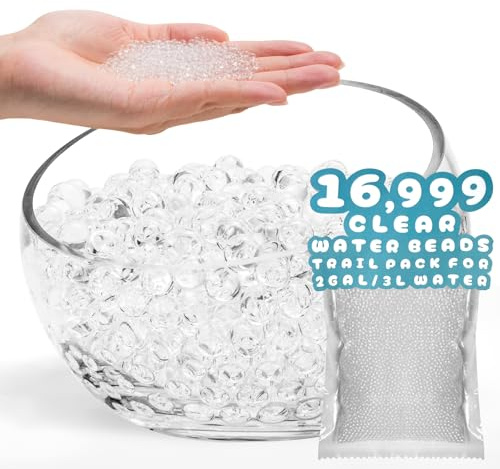 Anzon Mories Perlas de Agua Transparentes 328g - claro Bolas de Gel clara Decorativas para Plantas, Flores, Jarrones y Decoraciones en Casare - Ideal para Navidad, Bodas y Fiestas de Aniversario