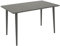 DEGAMO Gartentisch Esstisch Denver 70x120cm rechteckig, Metall/Stahl grau, Indoor und Outdoor