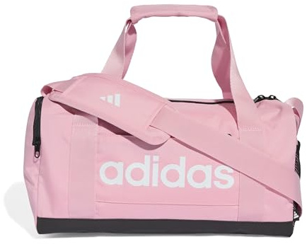 adidas Unisex Adulto Essentials Linear Duffel Bag, True Pink/Black/White, XS
