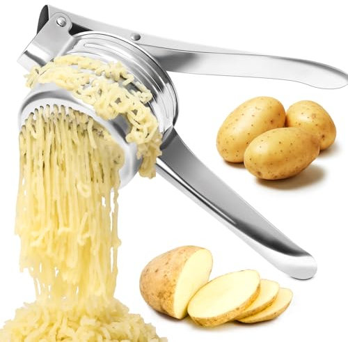 Yopinmall Kartoffelpresse Edelstahl, Spätzlepresse Kartoffelpresse für Kartoffelbrei Kartoffelpüree für Flauschige Kartoffelpüree, Gemüsebrei, Obstsäfte und Lebensmittelrezept