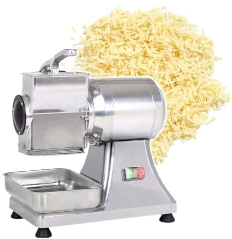 HCAUYNN Molinillo De Mantequilla Y Pan Rallado AutomáTico De Acero Inoxidable, Rallador De Queso EléCtrico Grande, MáQuina Trituradora Rotativa Comercial De Alta Resistencia,220V