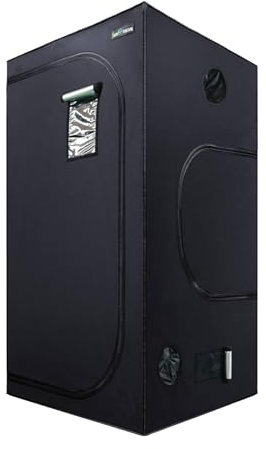 SunStream Tenda da coltivazione idroponica, 80 x 80 x 160 cm, in tessuto Oxford 600D Box Cultura Indoor con Finestra di osservazione, per la crescita delle piante 32 x32 x64