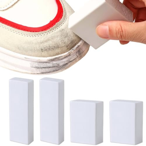 4 Stück Schmutzradierer, Wildleder Radiergummi,Suede Eraser,Wildleder Reiniger,Nubukleder Reiniger,Rauleder Reiniger, und Nubukschuhe, Robuster Zauberschwamm Magic Eraser für alle Arten von Flecken