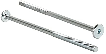 Lot de 10 vis à tête cylindrique M6 x 130 mm avec six pans creux pour connecteur de meubles