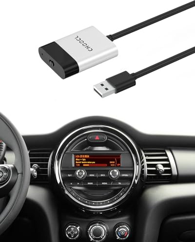CHOOCL Bluetooth Auto Adapter für BMW Mini One 2014–2016 mit USB-Anschluss | aptX HD Audio, Anzeige von Songinfos, Lenkradsteuerung, kompatibel mit iOS & Android, einfache Bluetooth-Kopplung