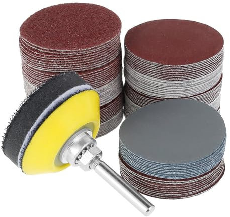 Ensemble de 120 disques abrasifs de 50 mm (2 po) et 50 mm (Grain 60-3000) pour Outil Rotatif Dremel, 50 mm, 120 pièces
