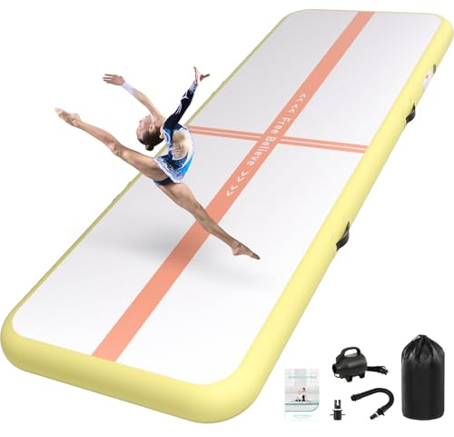 Airtrack Matte,Gymnastikmatte Länge 3m Dicke 10cm,mit Elektrische Luftpumpe 600W,Yoga Matte,Trainingsmatte,Turnmatte für Zuhause, Outdoor, Fitness,Gymnastik,Yoga und Training