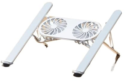 Enfriador para computadora portátil Soporte Plegable Para Ordenador Portátil, Soporte Portátil De Aluminio Para Tableta De Escritorio, Almohadilla De Refrigeración Rápida Enfriador de portátiles(Silve
