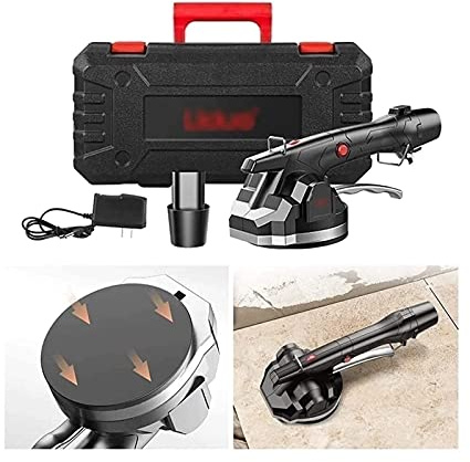12V Electric Tile Laying Machine, Portable Vibrating Hammer for Tiles and Leveling Tiles, Automatic Vibrating Machine Tool for Floor Laying, Maximum 100kg