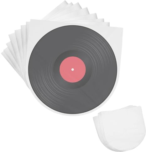 Firavggu 50 Pz.Buste Vinili 33 Giri Interno 12 Pollici, Vinili Semi Trasparenti per Singoli 12” LP Dischi Buste per Vinili Custodia Vinili Cover,Buste Vinile Protezione Polipropilene Vinile Copertine