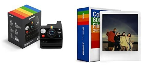 Polaroid – Now+ Gen3 – Fotocamera istantanea bianca + confezione tripla di pellicole a colori (x24 foto) + Album