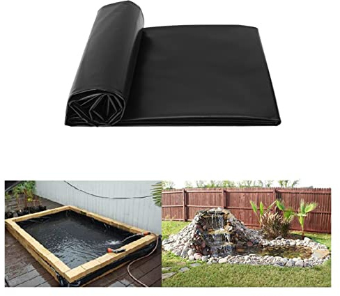 Rivestimento rinforzato resistente agli strappi per laghetti da pesci, membrana resistente all'invecchiamento, per giardini, fontane e cascate (4 x 10 m), soluzione ideale per piscine da giardino