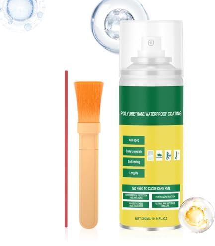 Spray d'étanchéité transparent – Réparation de fissures anti-fuites, scellant imperméable | Spray multi-surfaces pour céramique, bois, métal, béton, fenêtres, toit, carrelage, douche, bagn