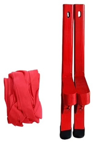 TTETTZ 2 Stück Holzstelzen Erwachsene Kinder Gleichgewichtsspiel Volkskunst Gehhilfe Strapazierfähige Holzmaterialien Authentische Handwerkskunst für Feste B, Lang 50 cm