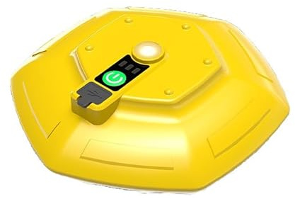 Floating USB Rechargeable Electric Aerator Pump, Yellow, IPX7 Waterproof, Lithium Battery Powered, for Live Bait Bucket, Aquarium, and Pond use