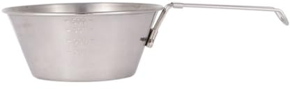 Kichvoe Bol de Camping en Acier Inoxydable 304 550 Ml avec Poignée Pliable Bol Alimentaire Portable pour Barbecue Cuisine Extérieure pour Activités de Plein Air