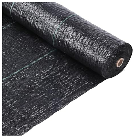 DUBTEDHOU Tela para el Control de Malas Hierbas, Rollo de Tela for Control de Malas Hierbas, Conjunto de 90 g/m², Negro, 1 m de Ancho, Longitudes múltiples(1mx130m/3.3ftx426ft)