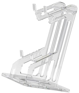 Clear Double Handheld Console Stand with Color Changing Backlight & Not Slip Design for Consoles & Edit Change Holder