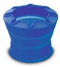 LAMY Wasserbecher aquaplus Blue - ideal für den Schulunterricht - Faltbarer Wasserbecher mit Pinselablage - Pinselbecher zum Malen