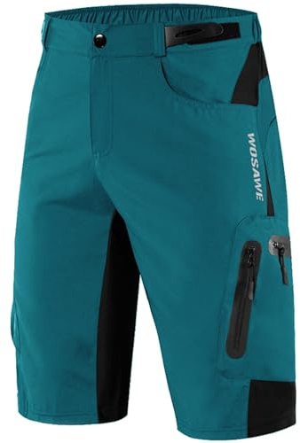 WOSAWE Pantalones Cortos de Ciclismo para Hombre Transpirable Sueltos MTB Ropa Interior Pantalones