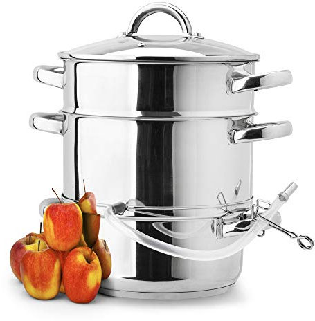 KÖNIGHOFFER Dampfentsafter Edelstahl Induktion ENTSAFTER Saftpresse Dampfgarer FRUCHTENTSAFTER Obst und Gemüse Küchengerät Multifunktion - 5 Liter | 8 Liter (5 Liter)