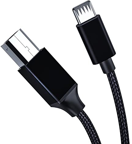 Froggen Lightning auf MIDI Kabel Adapter, USB 2.0-Kabel Typ B zu Midi-Kabel OTG-Kabel Kompatibilität mit Lightning für iPhone Pad zu Klavier, Midi-Controller, Midi-Tastatur, Audio-Interface-Aufnahme
