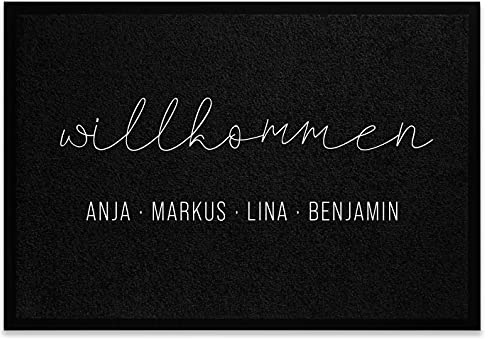 tassenprinter Fußmatte - Herzlich Willkommen wäre übertrieben - ironisch lustig Türmatte Fußabtreter Schmutzfangmatte - rutschfest 60x40cm (Willkommen)