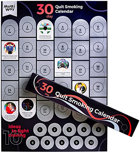 Motti Way Arreter de Fumer a Gratter Inspire Calendrier Affiche - Cadeau Motivation Decoration Murale