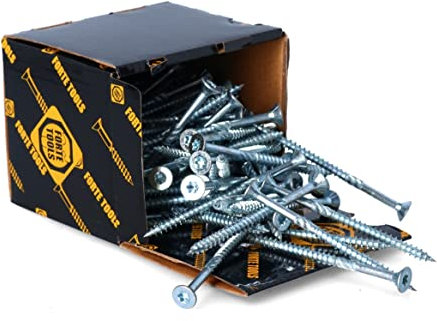 FORTE Tools Universal Holzschraube 6,0 x 120 mm T30 100 Stk. (000040113887) silber verzinkt Torx Senkkopf Teilgewinde
