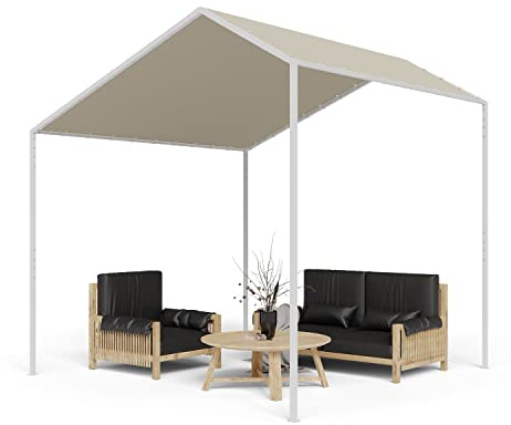 Blumfeldt Pergola con Techo, 3 x 3 m, Pergolas de Jardin con Marco de Aluminio, Toldos Resistente al Aire e Impermeable, para Jardín, Patio, Terraza o BBQ, Cenadores Resistentes Protección UV 50+