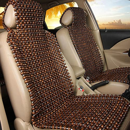 Blue Fish Holzkugel Sitzbezug - Holzperlen Auflage Für Auto | Massage Sitzauflage Sitzbezug Sitzmatte | Universal Massagekissen Für Auto, LKW | Angenehmen Massageeffekt Macht Das Fahren Erträglicher
