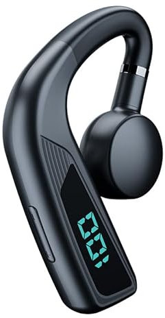 CHUYUE Bluetooth Headset V5.2 Bluetooth Earpiece Single Wireless Headset with Noise Canceling Mic 48 Hours Talking Time Business Headphones Wireless Earphones Fits Left/Right In-Ear Driving Earbuds