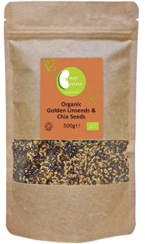 Organic Golden Linseeds & Chia Seeds - by Busy Beans Organic (500g)