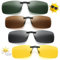 RISVOWO Sonnenbrillen Aufsatz Brille, 4 Stück Polarisierte Clip auf Sonnenbrille, Sonnenbrille Aufsatz für Brillenträger, Clip on Polarisiert für Myopie Brille im Freien/Fahren Damen Herren(4 Farben)