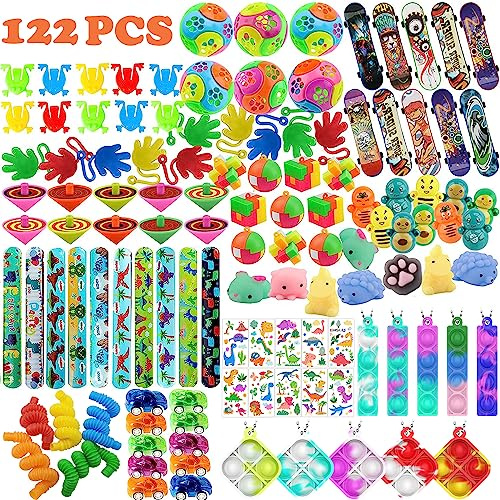 SXFENG 122PCS Kindergeburtstag Mitgebsel Set, Kindergeburtstag Gastgeschenke,Give Aways Kindergeburtstag, 13 Verschiedene Typen Party Mitgebsel Kindergeburtstag Geburtstagsdeko (122pcs Gemischte)
