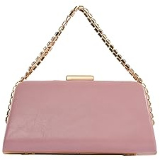 CORIOS Strass Abendtasche für Damen Brauttasche Shiny Diamant Clutch Tasche Klein Tasche Elegante Kette Schultertasche Luxuriös Umhängetasche Hochzeit Abschlussball Party Handtasche Rosa