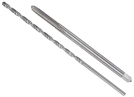 CoCud Macho y Taladro Juego, M4 x 0.7 Rosca 120mm Longitud Macho 4mm Diámetro, Métrico Extra Largo Máquina Rosca Macho y Helicoidales Taladros Kit para Roscado, 1 Juego